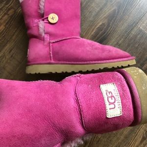 pink UGGs size 6 - bailey button II
